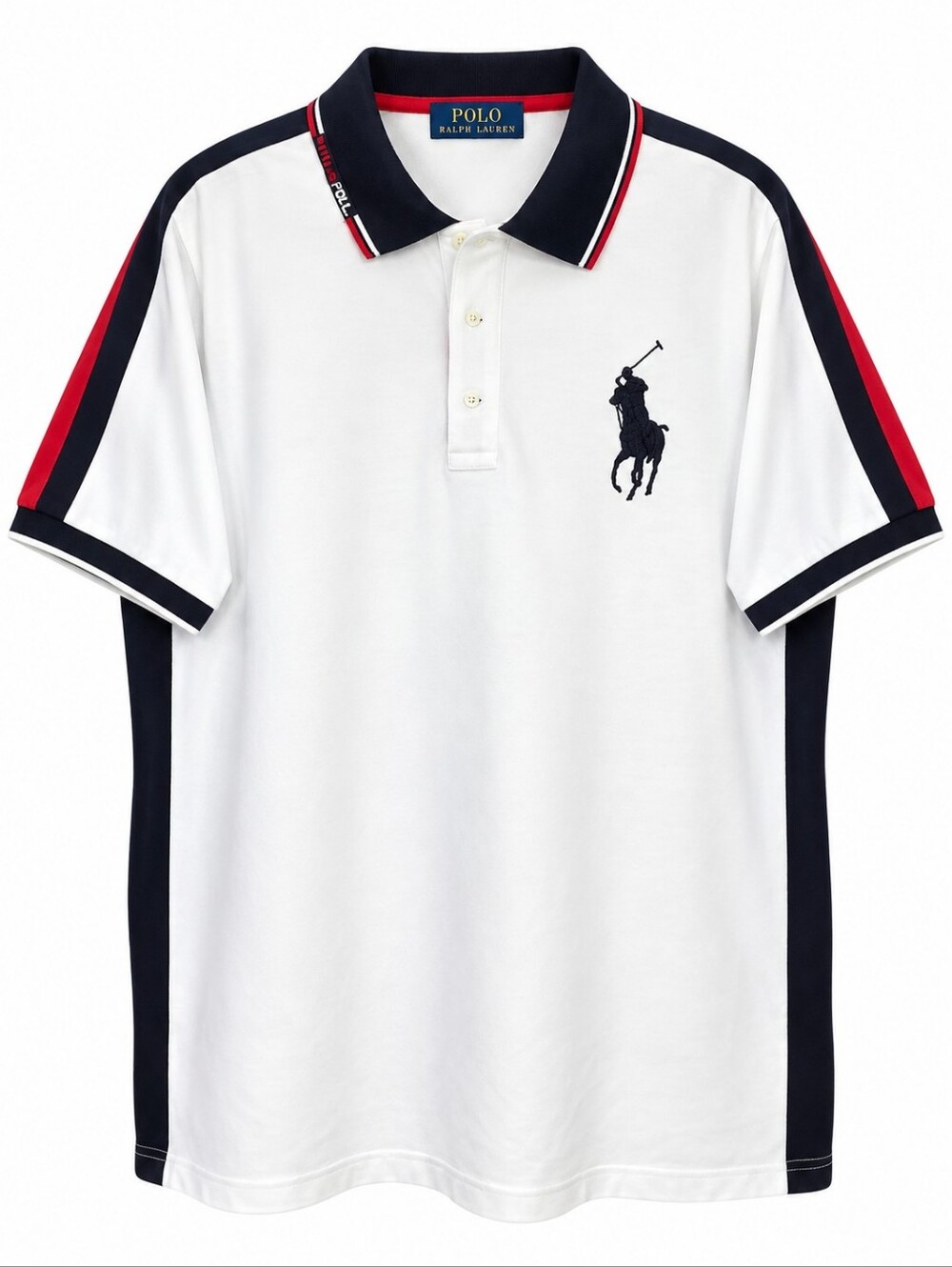 Polo Ralph Lauren Big Pony Polo Shirt 2XB White Navy Red Golf Rugby Logo